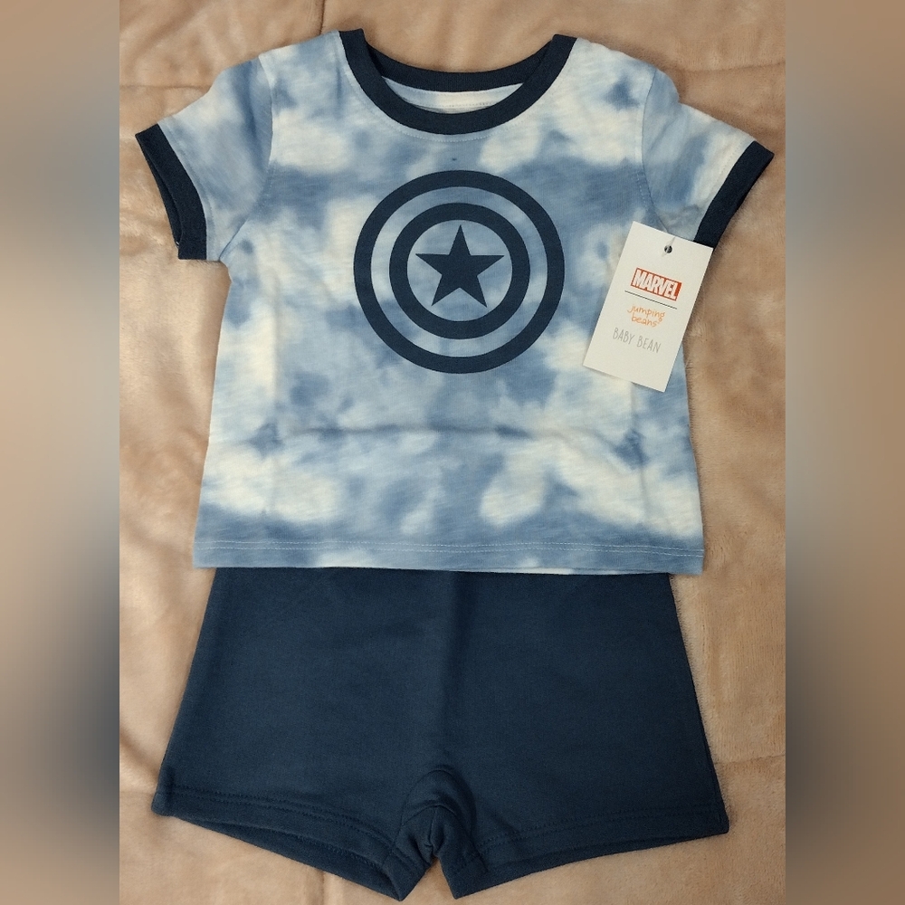 NWT baby boy 2-piece Marvel/Jumping Bean summer set size 6 months